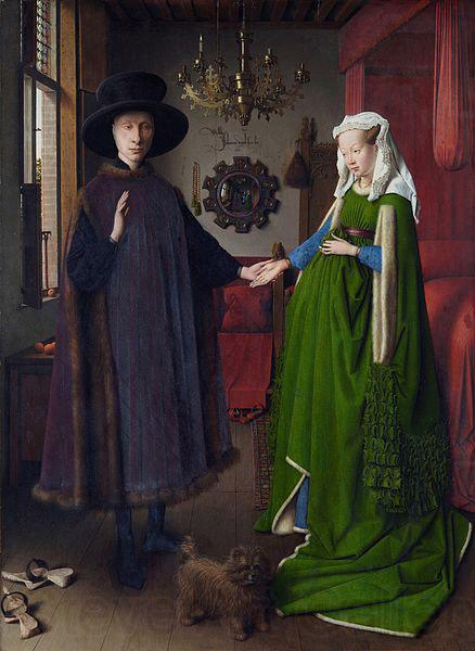Jan Van Eyck Untitled, known in English as The Arnolfini Portrait, The Arnolfini Wedding, The Arnolfini Marriage, The Arnolfini Double Portrait, or Portrait of Gio Germany oil painting art